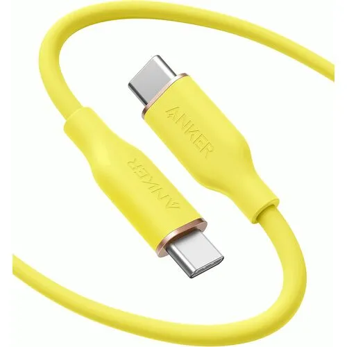 Anker Powerline III Flow USB-C和USB-C电缆180万柠檬黄色