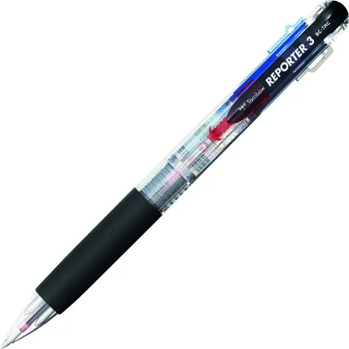 Tombow 3色圆珠笔记者3透明