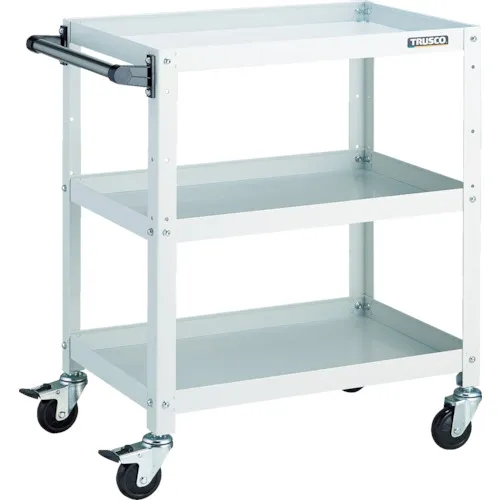 Trusco Tool Wagon Rabbit Wagon 600x400带手柄橡胶轮白色