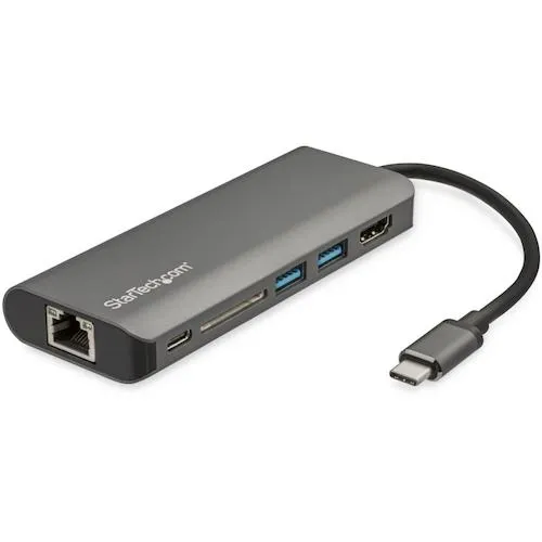 Startech USB多中心/USB-C/4K30Hz HDMI/60W PD/3X USB/LAN/SD