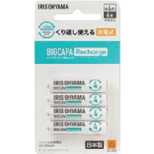 IRIS 578037大容量可充电AAA镍MH电池4件件