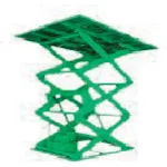 Bishamon Table Lift 1ton脚开关均匀负载1000公斤提升高度1400毫米尺寸800 x 600毫米
