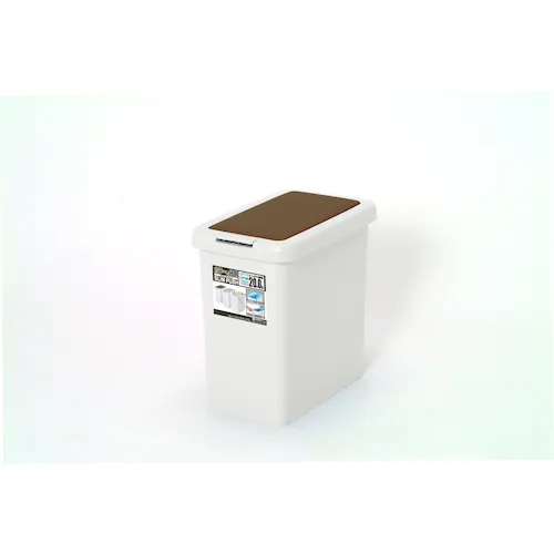 Sanko PLA 032089配备盖子的垃圾可以纤细推动20L LBR L BROWN 232 x 368 x 370