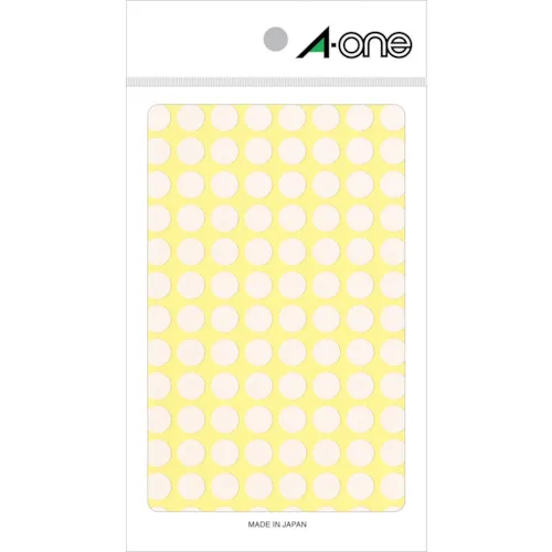 3M A-ONE（TM）颜色标签圆形9mmφ白（14张）
