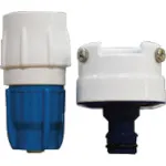 IRIS 168179圆形水龙头 +耐压的单触摸连接器φ9-12912-KSR + O-白色/海洋蓝色