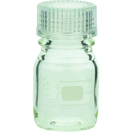 ＳＩＢＡＴＡ　耐熱ねじ口びん　透明キャップ付　１００ｍＬ　１０入