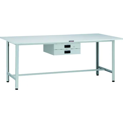 Trusco轻载工作台（200kg）AO类型1800x900xH740薄2层抽屉白色