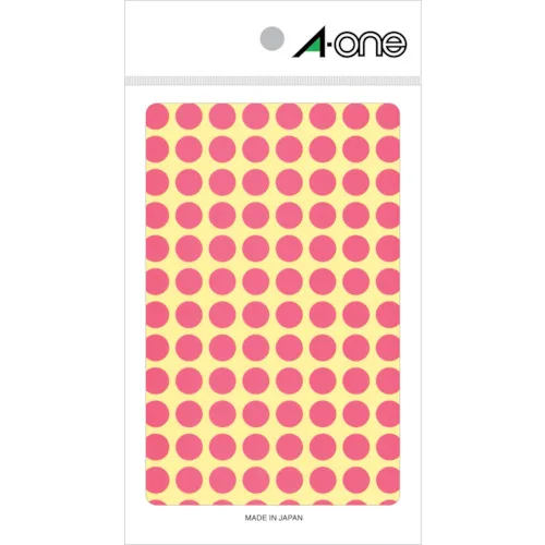 3M A-ONE（TM）颜色标签圆形9mmφ桃子（14张）