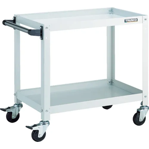 Trusco Tool Wagon Rabbit Wagon 600x400带手柄橡胶轮白色