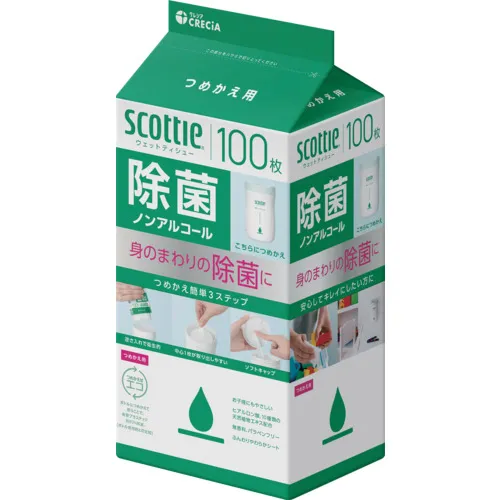 Crecia Scotty湿组织消毒非酒精100床单