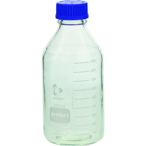 Sibata拧入瓶瓶安全外套，蓝色盖1L（10件）